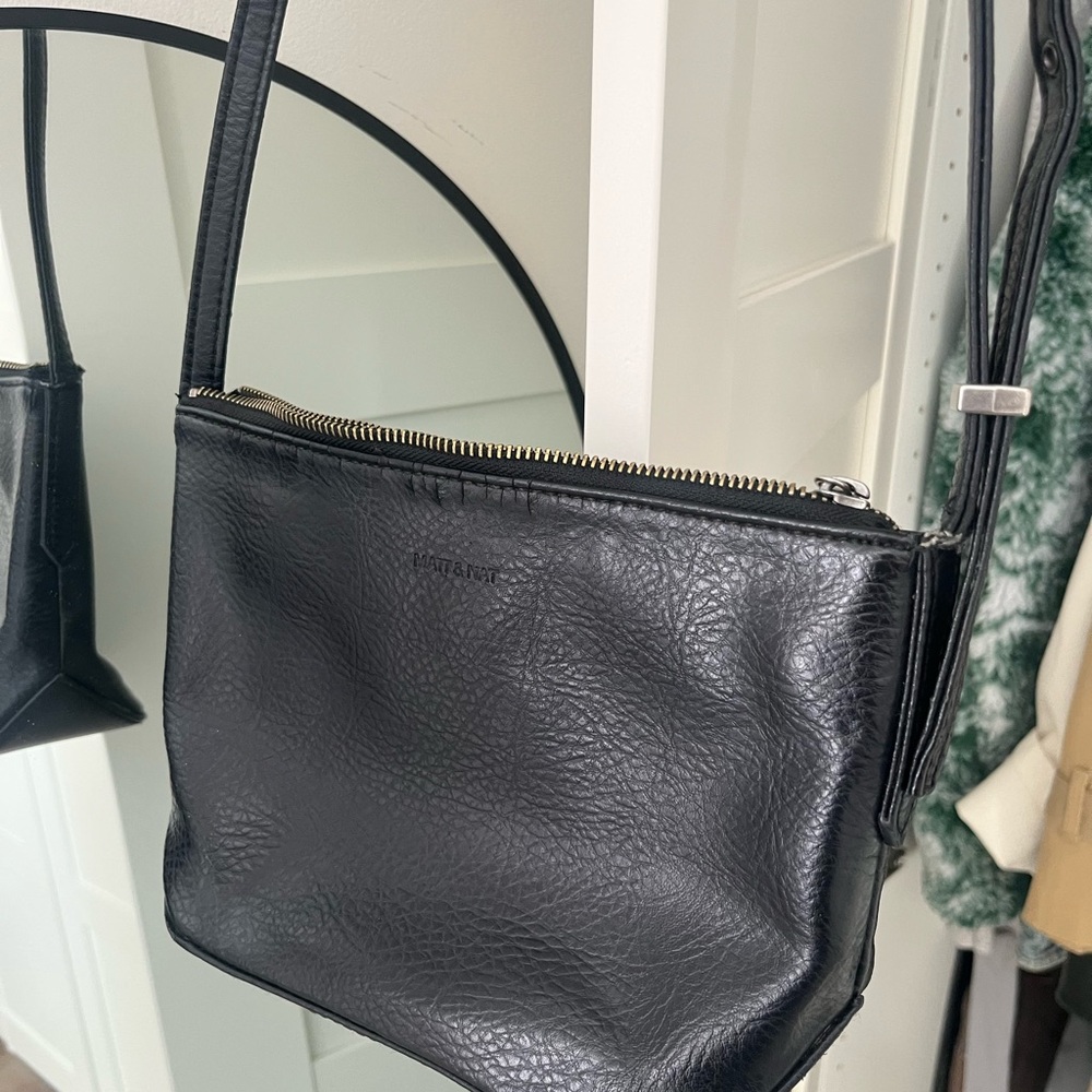 Matt & Nat Black Leather Crossbody Bag